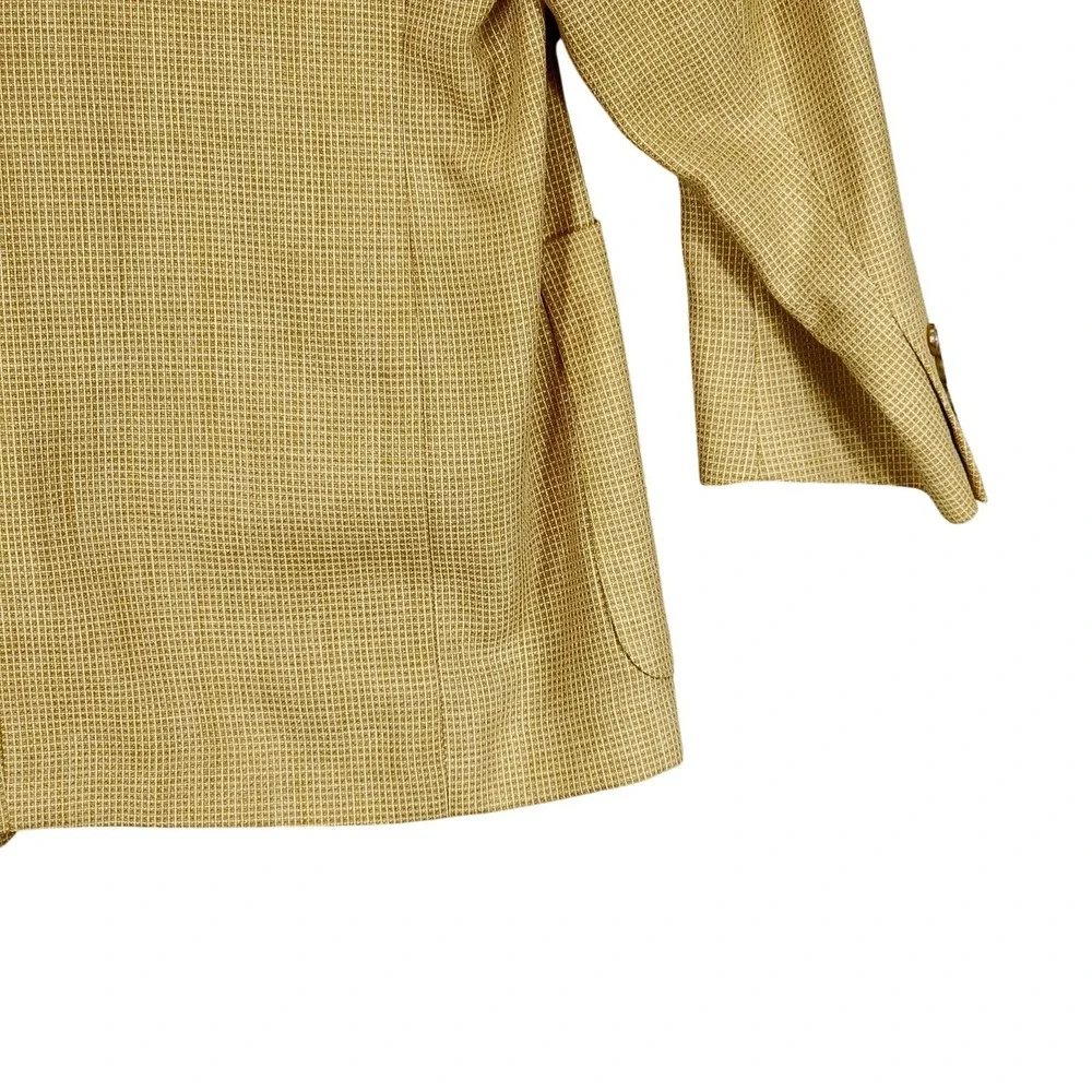 Vtg Hart Schaffner Marx Sport Coat sz 44R Men Wool Cognac Beige Nordstrom Preppy